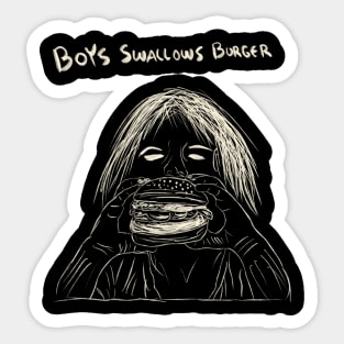 Boys Swallows Burger Sticker